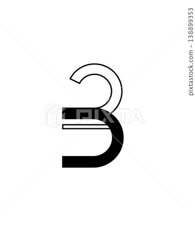 Linear Split Style Number Three Digit Linear Split Style Number Three Digit 138899353