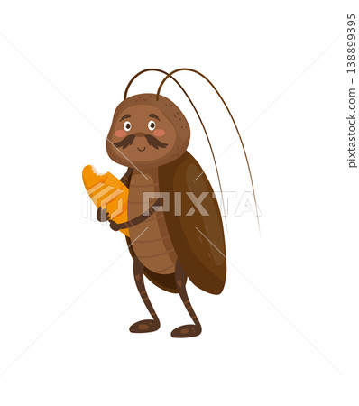 Cockroach Holding Piece of Cheese 138899395