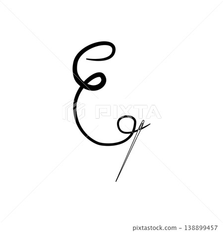Letter E from Thread and Needle 138899457