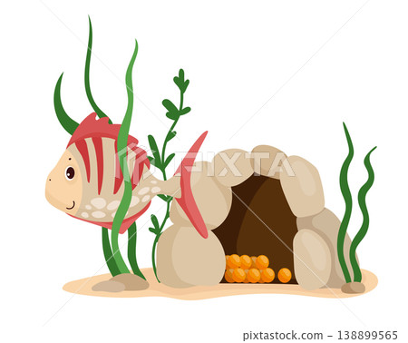 Fish in Underwater Cave Fish in Underwater Cave 138899565