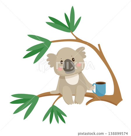 Koala on Tree Branch Koala on Tree Branch 138899574