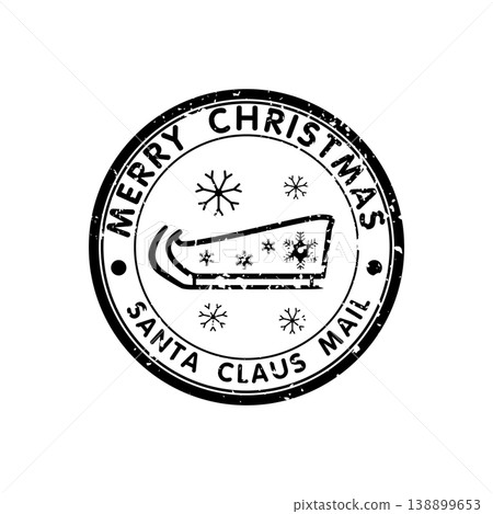 Sleigh Christmas Emblem 138899653