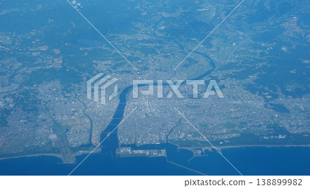 Landscape seen from an airplane Landscape seen from an airplane 138899982