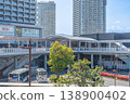 Pedestrian deck, bus terminal, and high-rise apartment building at the east exit of Ebina Station [Ebina City, Kanagawa Prefecture] 138900402