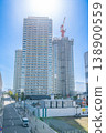 Leafia Tower Ebina and a vertical view of the tower apartment construction site [Ebina City, Kanagawa Prefecture] 138900559