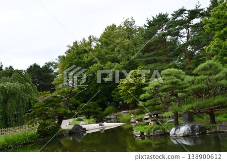 Scenery with a pond Scenery with a pond 138900612