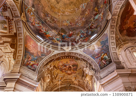 interiors of Brancacci chapel, Florence, Italy 138900871