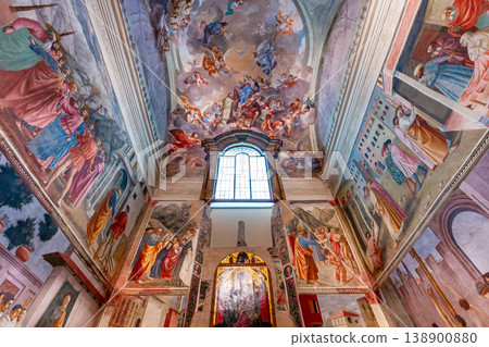 interiors of Brancacci chapel, Florence, Italy interiors of Brancacci chapel, Florence, Italy 138900880