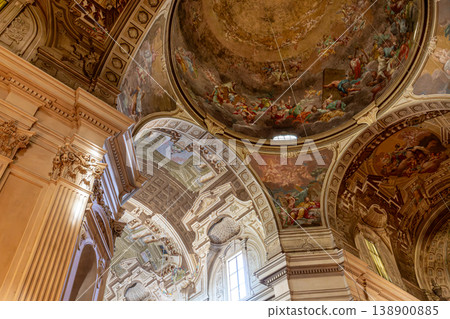 interiors of Brancacci chapel, Florence, Italy 138900885