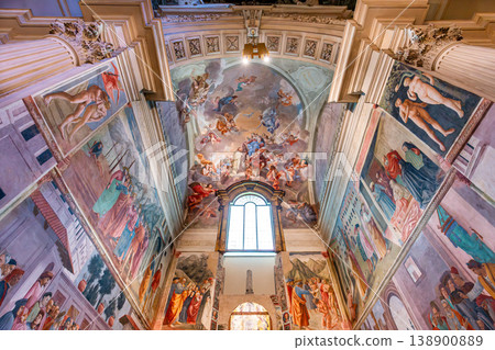 interiors of Brancacci chapel, Florence, Italy 138900889