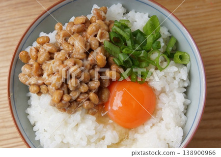 Natto and rice for egg 138900966