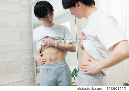 Image of a young man dieting Image of a young man dieting 138901215