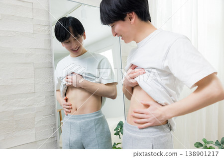 Image of a young man dieting Image of a young man dieting 138901217