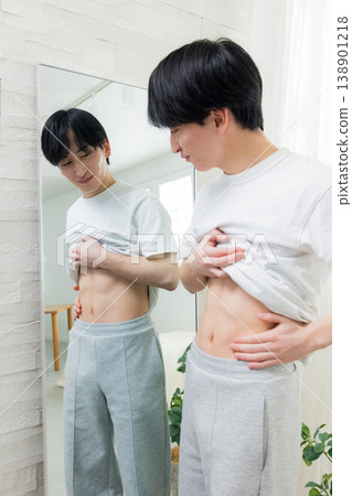 Image of a young man dieting Image of a young man dieting 138901218
