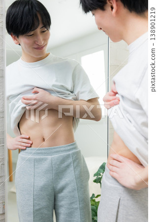 Image of a young man dieting Image of a young man dieting 138901219