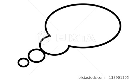Simple speech bubble (inside the bubble: white background, outside the bubble: transparent background) Simple speech bubble (inside the bubble: white background, outside the bubble: transparent background) 138901395