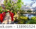 A view of Utsubuki Park, a famous cherry blossom viewing spot. 138901524