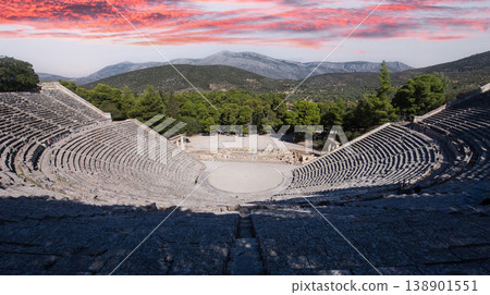 Theatre of Epidaurus, Peloponnese, Greece Theatre of Epidaurus, Peloponnese, Greece 138901551
