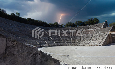 Theatre of Epidaurus, Peloponnese, Greece Theatre of Epidaurus, Peloponnese, Greece 138901554