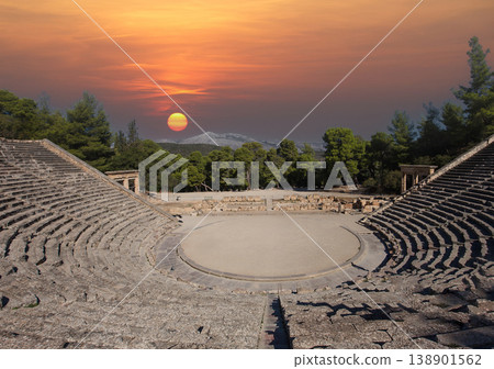 Theatre of Epidaurus, Peloponnese, Greece Theatre of Epidaurus, Peloponnese, Greece 138901562