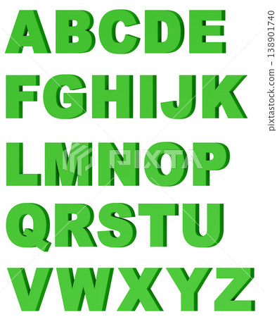 3D材質_字母_綠色 3D材質_字母_綠色 138901740