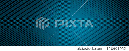 Dark blue abstract modern background with blue glowing stripes. Futuristic technology concept banner design. 138901932
