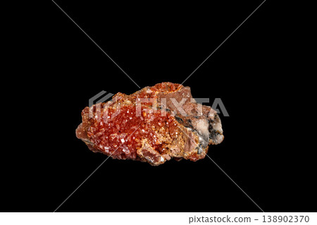 Macro mineral stone Vanadinite on a black background Macro mineral stone Vanadinite on a black background 138902370