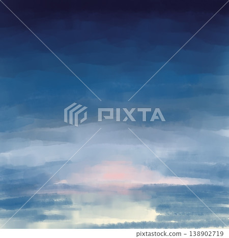 夢幻般的天空漸層水彩背景素材。 138902719