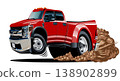 Cartoon delivery or cargo pickup truck isolated on white background 138902899