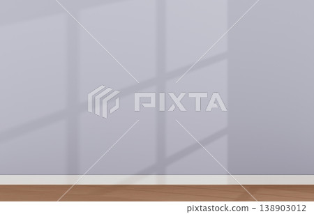 Background material - Simple room - Window light - Gray 138903012