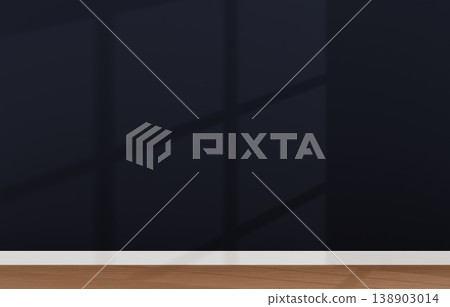 Background material - Simple room - Window light - Black 138903014