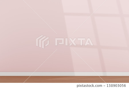 Background material - Simple room - Window light - Pink 138903056