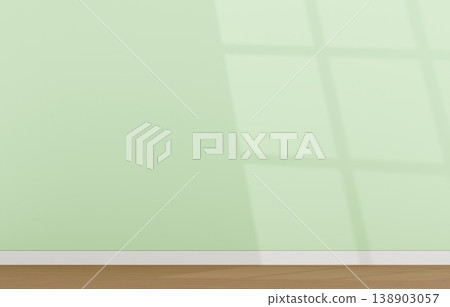 Background material: Simple room, window light, light green. 138903057
