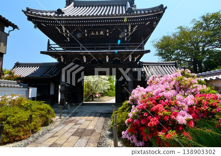 Raigo-ji Tempie and Azalea Raigo-ji Tempie and Azalea 138903302