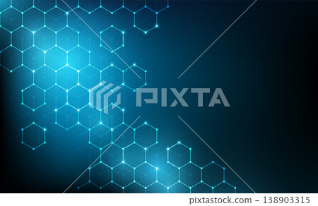 Abstract background consisting of set of hexagonal cells. Modern innovation communication technology business background. Background illustration vector. Abstract background consisting of set of hexagonal cells. Modern innovation communication technology business background. Background illustration vector. 138903315