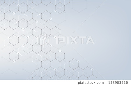 Abstract background consisting of set of hexagonal cells. Modern innovation communication technology business background. Background illustration vector. Abstract background consisting of set of hexagonal cells. Modern innovation communication technology business background. Background illustration vector. 138903316