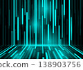 A bright blue beam moves down. Sparkling neon particles. Futuristic information flow. Data transfer. Digital technology concept. vector illustration 138903756