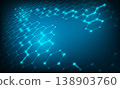 Abstract background consisting of set of hexagonal cells. Modern innovation communication technology business background. Background illustration vector. 138903760