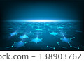 Abstract background consisting of set of hexagonal cells. Modern innovation communication technology business background. Background illustration vector. 138903762