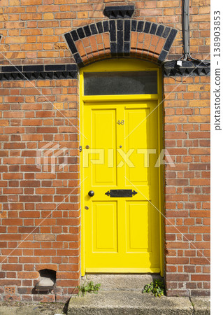 the traditional colored doors in the buildings of Dublin, Ireland the traditional colored doors in the buildings of Dublin, Ireland 138903853