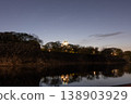 Osaka Castle lit up after sunset 138903929