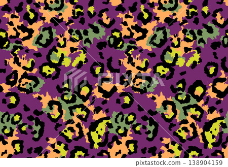 Seamless abstract leopard fur pattern 138904159