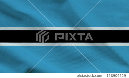 Blue flag of Botswana with a black stripe flowing in the wind showing support for a cause or remembrance Blue flag of Botswana with a black stripe flowing in the wind showing support for a cause or remembrance 138904329