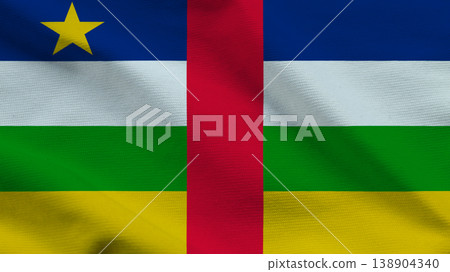 Celebration of independence day in central african republic with the national flag displayed 138904340