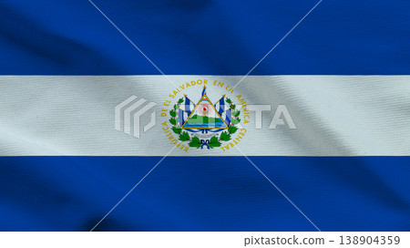 Flag of El Salvador symbolizing national pride and sovereignty in Central America Flag of El Salvador symbolizing national pride and sovereignty in Central America 138904359
