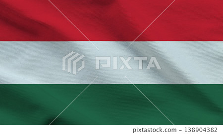 Hungarian flag waving proudly in celebration of Independence Day and Sovereignty 138904382