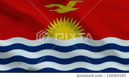 Celebration of independence and sovereignty with the Kiribati flag waving proudly 138904395