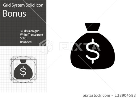 Salary and bonus icons, dollar-denominated savings Salary and bonus icons, dollar-denominated savings 138904588