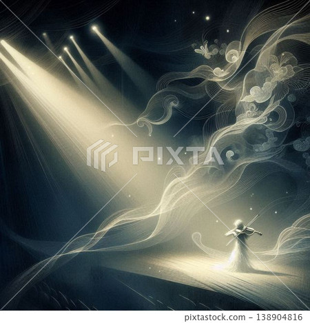 優美的小提琴演奏，夢幻般的弦樂器表演 138904816