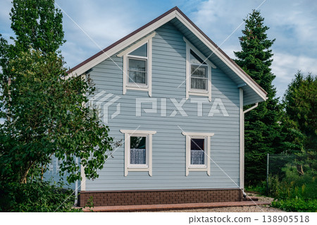 Grey wooden house. Grey wooden house. 138905518